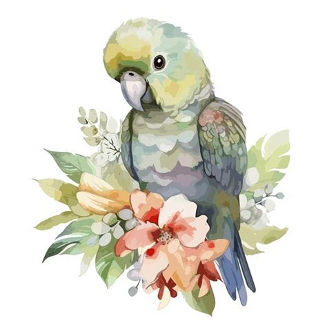 Premium Vector Watercolor Parrot Vector Illustration