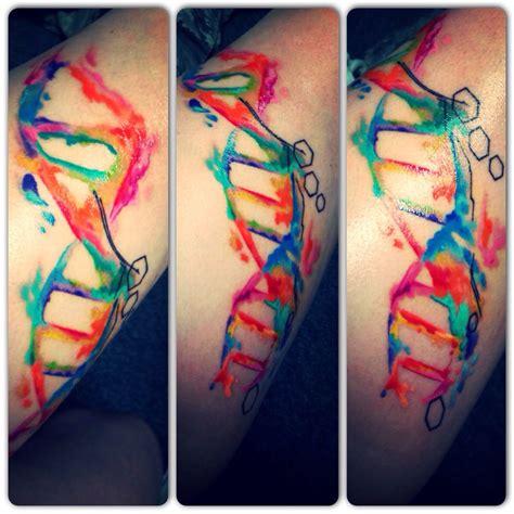 My Tattoo Is Finished 15 Feb 14 Watercolor Dna Science