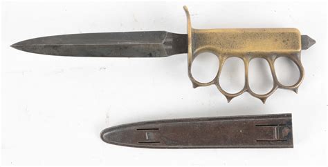 Lot Detail Us Wwi M1918 Lfandc Trench Knife And Original Sheath