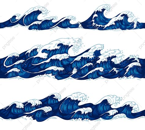 Sea Ocean Waves Vector Png Images Seamless Ocean Waves Wave Sea