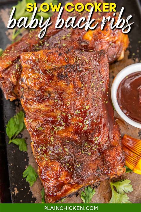 Slow Cooker Baby Back Ribs Plain Chicken