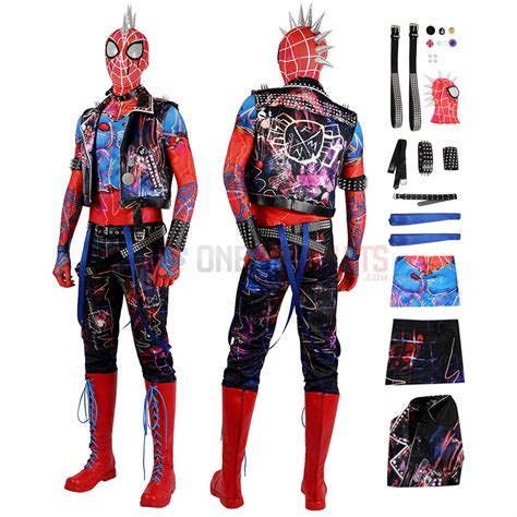 punk spider man cosplay costumes hobart brown suits