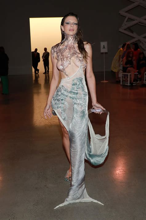 Julia Fox Wears Dripping Wet Outfit At New York Fashion Week