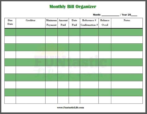 The second one is a lovely free monthly payment log will let you record your monthly recurring bills like water, electricity, telephone, internet, and more! 6+ Monthly Bill Tracker Templates - Word Templates