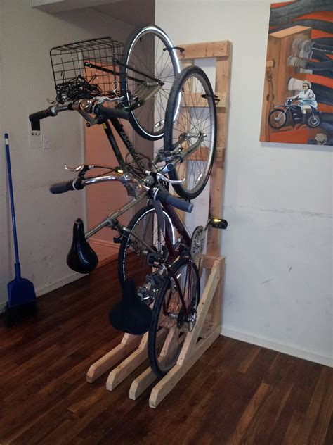 Vertical Bike Rack From 2x4s 7 Steps With Pictures Instructables