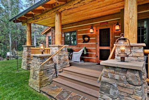 Charming 2 Bedroom 2 Story Log Home With Two Covered Porches Floor