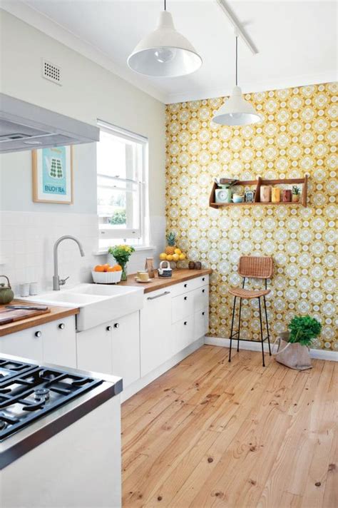 The great collection of wallpaper for kitchen walls for desktop, laptop and mobiles. 25 Ideas To Give Your Kitchen A Retro Feel - DigsDigs