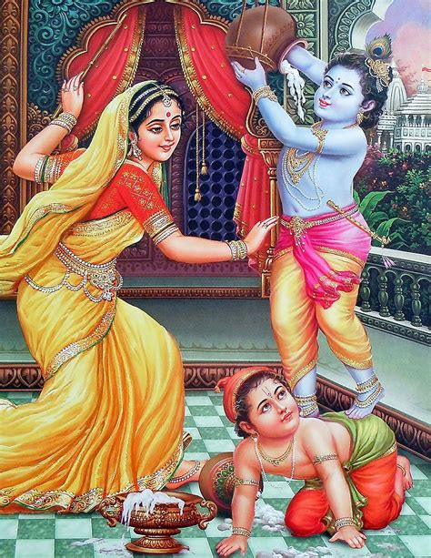 Yashoda With Krishna And Balaram Yashoda Krishna Lord Krishna Images