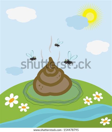 Stinky Pile Poop Stock Vector Royalty Free 154478795 Shutterstock