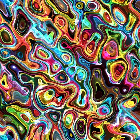 Rainbow Psychedelic Neon Abstract Wavy Art 4386953 Vector Art At Vecteezy