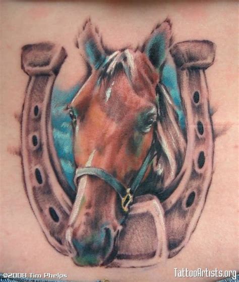 Fabulous Horse And Horseshoe Tattoo Design For Men Horse Tattoo Horse