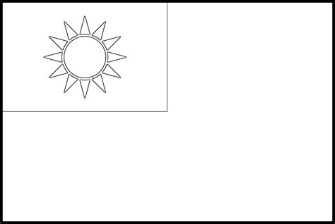 Republic Of China Flag Colouring Page Flags Web