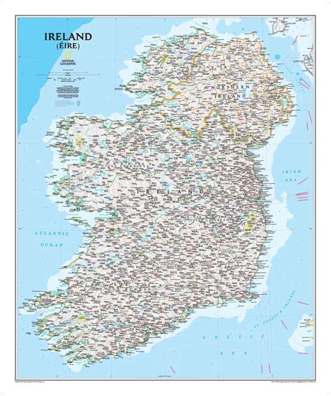 Ireland Wall Map By National Geographic Mapsales