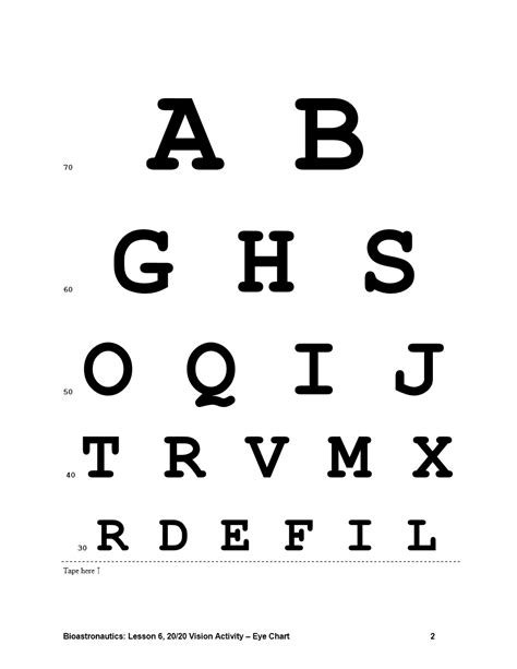 Printable Eye Chart Free
