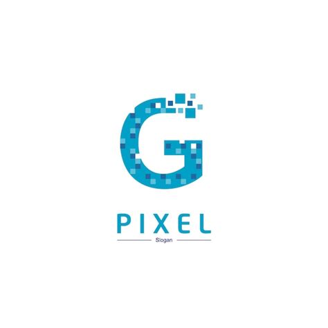 Premium Vector Letter G Pixel Technology Logo