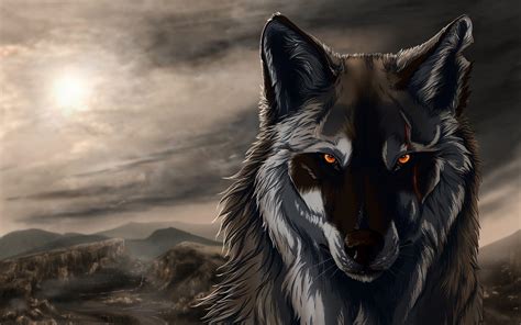 You can see a sample here. Black Wolf Wallpapers - Wallpaper Cave