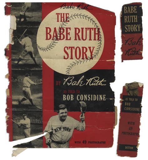 lot detail babe ruth signed first edition of his biography the babe ruth story with psa coa