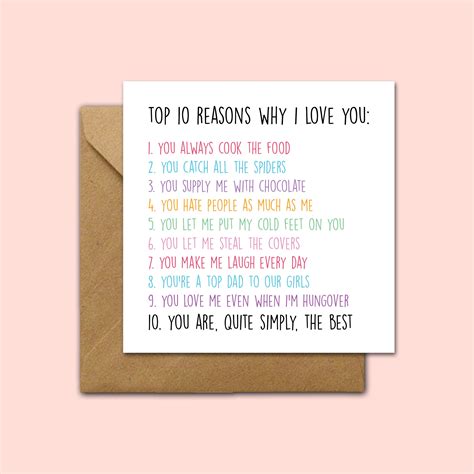 Reasons Why I Love You Valentines Day Card Boyfriend Etsy
