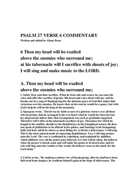 18804231 Psalm 27 Verse 6 Commentary