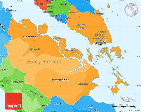 duri riau indonesia map