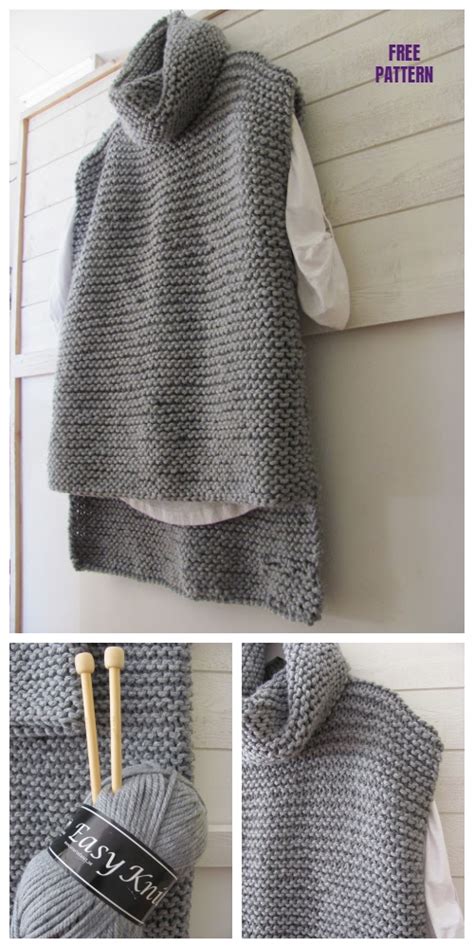 Easy Knit Women Sweater Vest Free Knitting Pattern Knitting Patterns Free Sweater Knit Vest