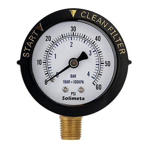 Solimeta 2 Start And Clean Filter Pressure Gauge Water Pressure Gauge