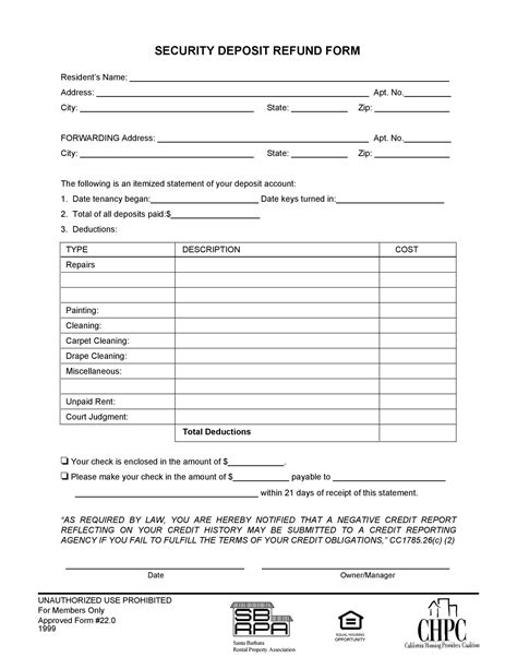 50 Effective Security Deposit Return Letters Ms Word Templatelab