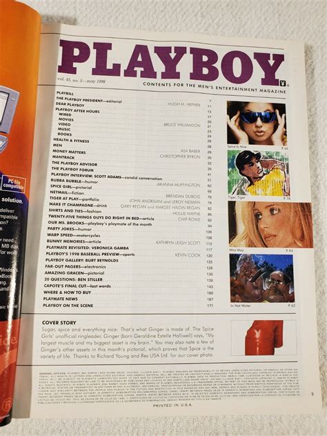 Playboy Magazine Back Issue May Playmate Deanna Brooks Ginger