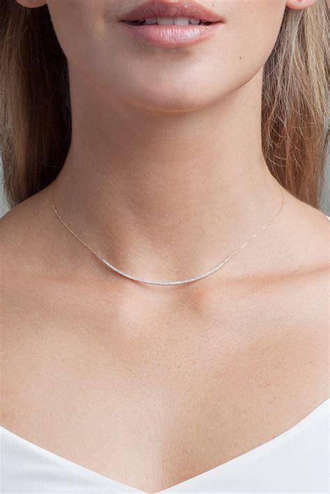 Adina Reyter Pave Curve Collar Necklace Rent Adina Reyter Jewelry For