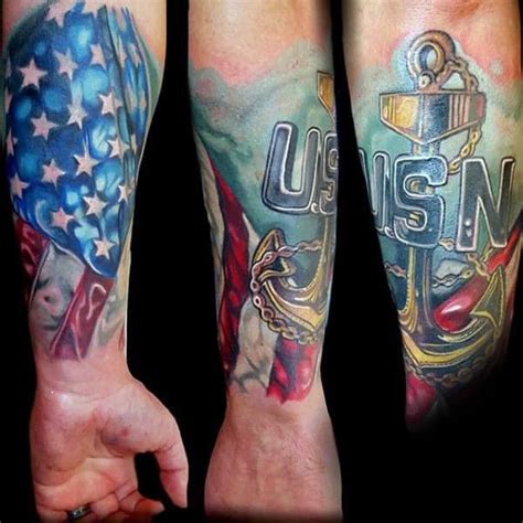 70 Navy Tattoos For Men Usn Ink Design Ideas Tattoos For Guys
