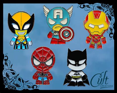 Marvel And Dc Superheroes Metal And Enamel Pins Pin Badges Etsy