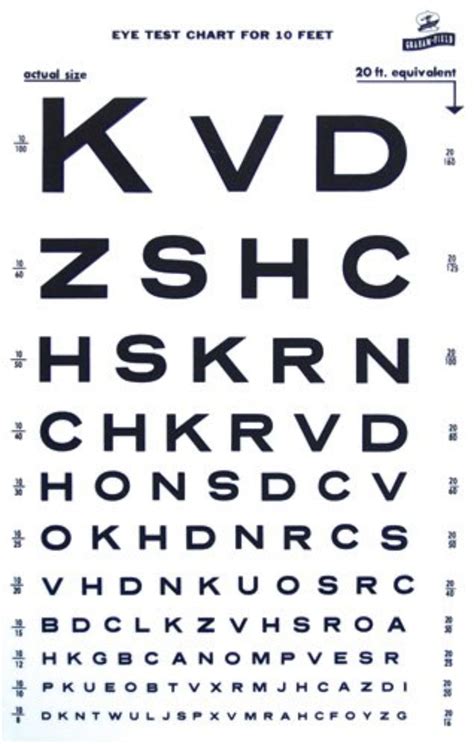 Snellen Type Plastic Eye Chart 10 Can Be Used With Illuminated Eye