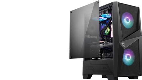 Msi Atx Mag Forge 100r Tempered Glass Black Case Computer Alliance