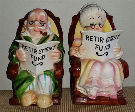 Bank Grandma And Grandpa Rocking Chair Retirement Fund Lefton Ceramic Grandma And Grandpa I