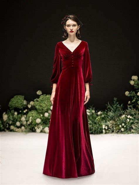red velvet prom dress velvet dresses outfit gowns dresses red dress fashion dresses simple