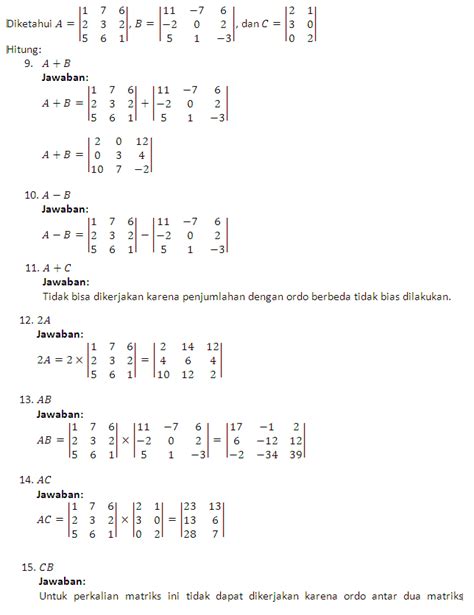 Latihan Soal Matematika Matriks Kelas Dikbud Hot Sex Picture