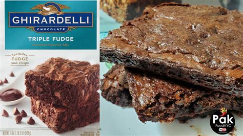 Ghirardelli Chocolate Triple Fudge Brownie Pakfoodnyc Youtube