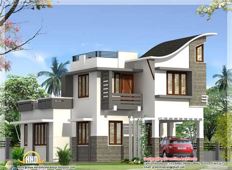 Contemporary Indian Style Villa 1900 Sqft Kerala Home