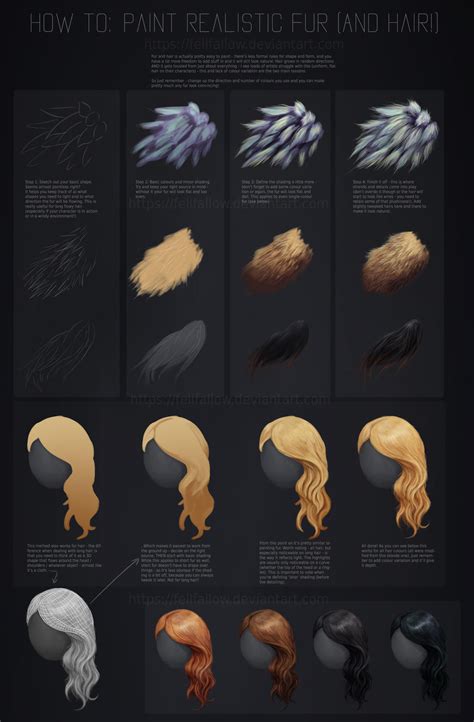 Tutorial How To Paint Realistic Hair And Fur By Fellfallow On Deviantart