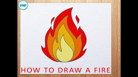 How To Draw A Fire How To Draw Flame Youtube