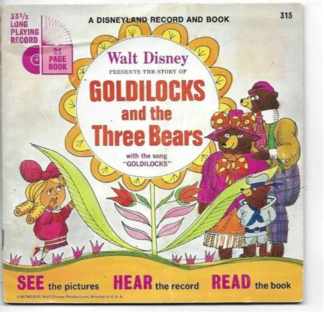 Walt Disney Goldilocks And The 3 Bears Record And Book £3 35 Picclick Uk