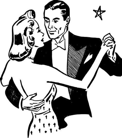 Painted Retro Dancing Couple Free Image Download