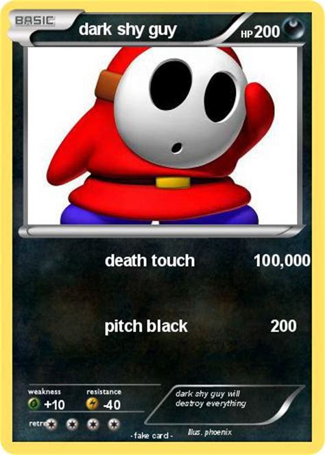 Pokémon Dark Shy Guy 5 5 Death Touch 100000 My Pokemon Card