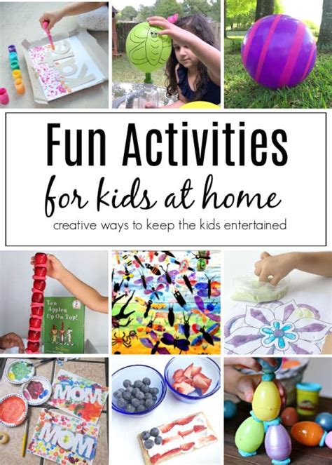 Fun Activities For Kids At Home 1 The Educators Spin On It