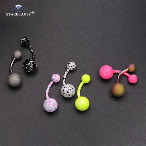 1pc Surgical Steel Belly Dance Bars Body Jewelry Piercing Barbell Sexy Belly Navel Piercing