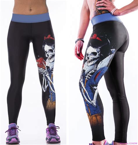 Buy Skull Wicked Queen Sports Yoga Pants Snow White
