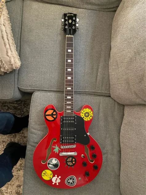 Alvin Lee Ten Years After Replica Big Red Gibson Es 335 Guitar 2