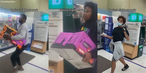 security worker s viral tiktok video shows people stealing from rite aid