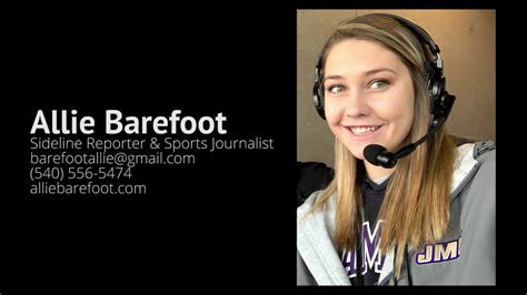 Allie Barefoot Live Shots And Stand Ups Reel Youtube