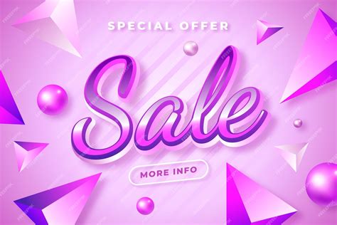 Free Vector Realistic 3d Sale Background